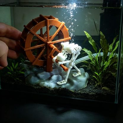 Halloween Animated Skeleton Fish Tank Decor