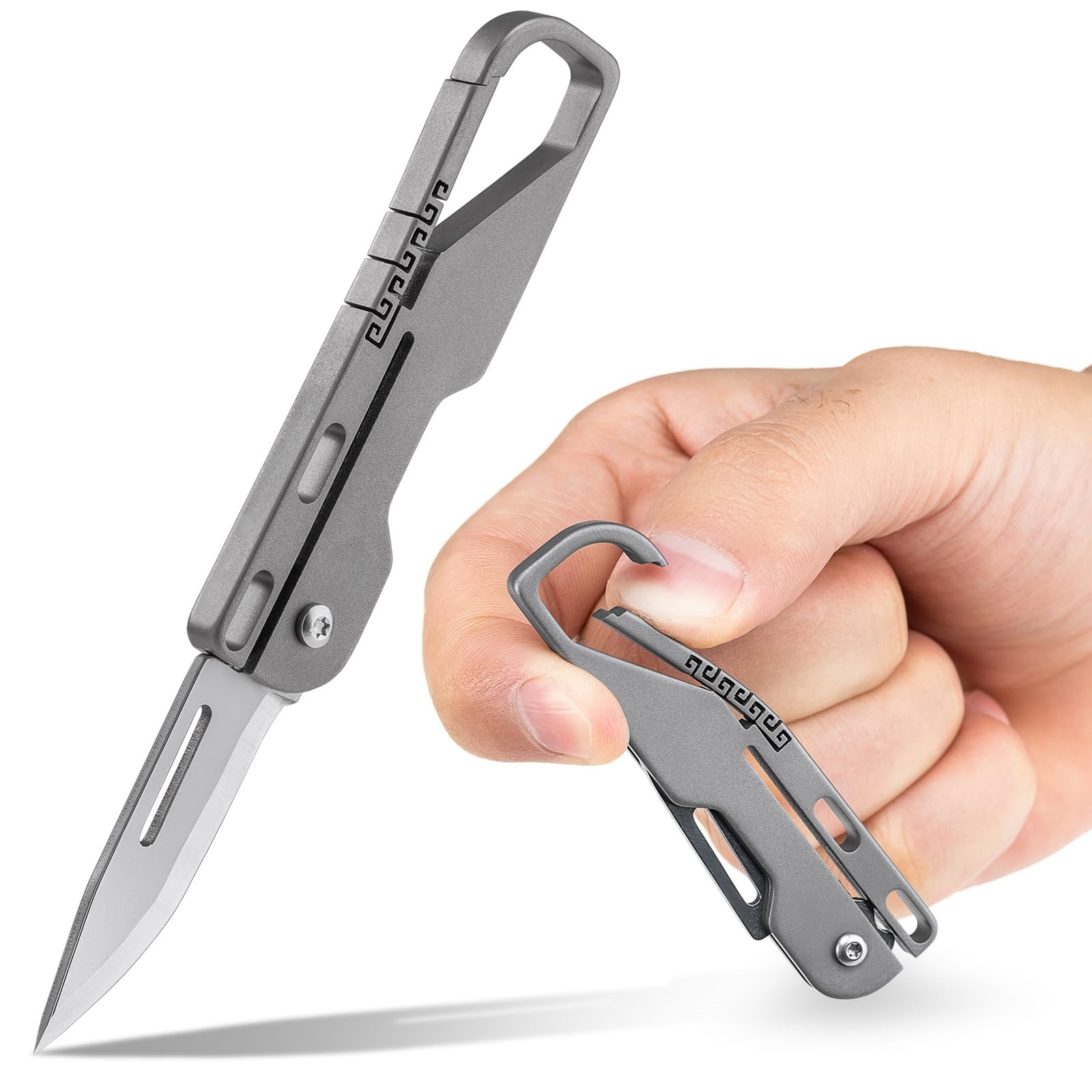 TC4 titanium alloy EDC folding knife