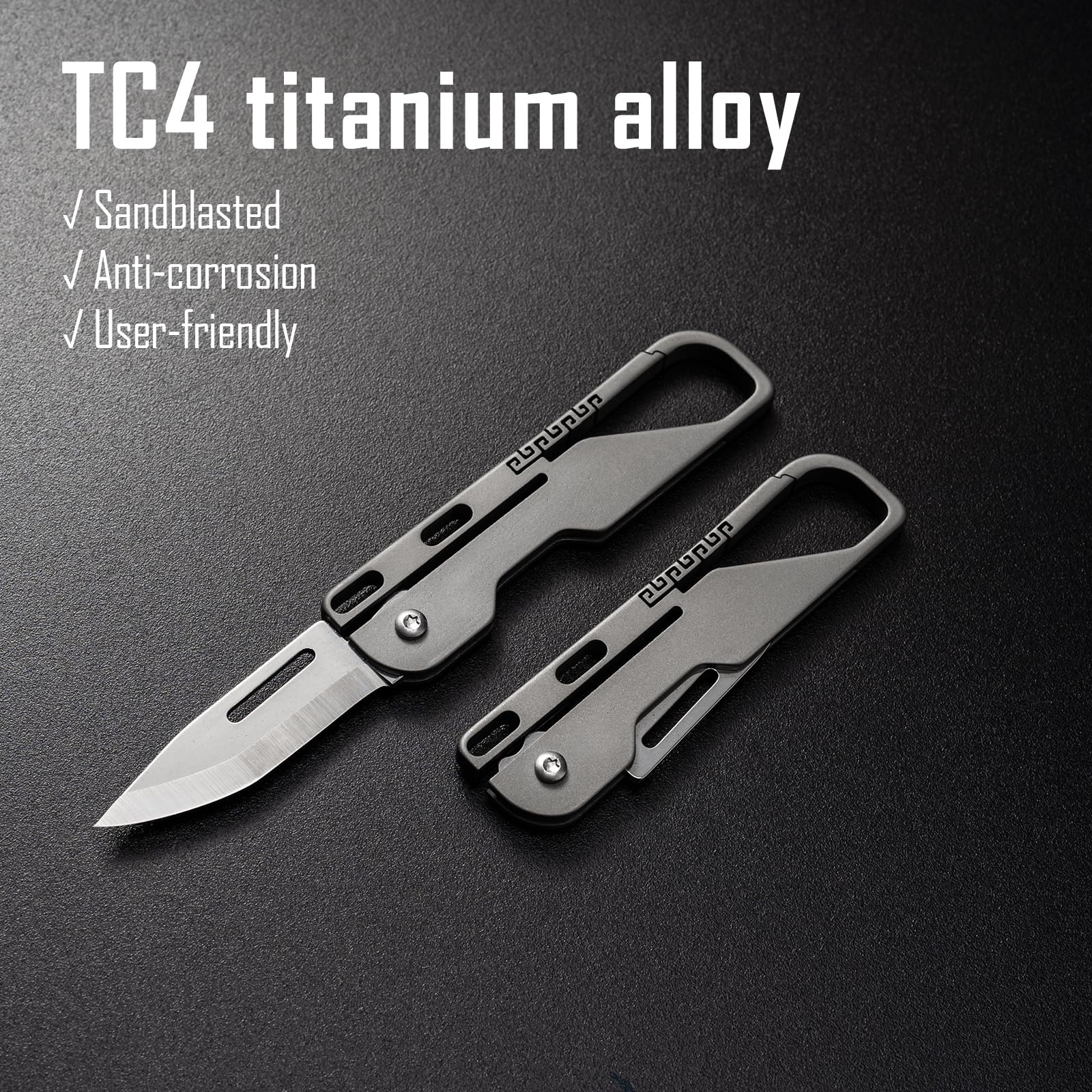 TC4 titanium alloy EDC folding knife