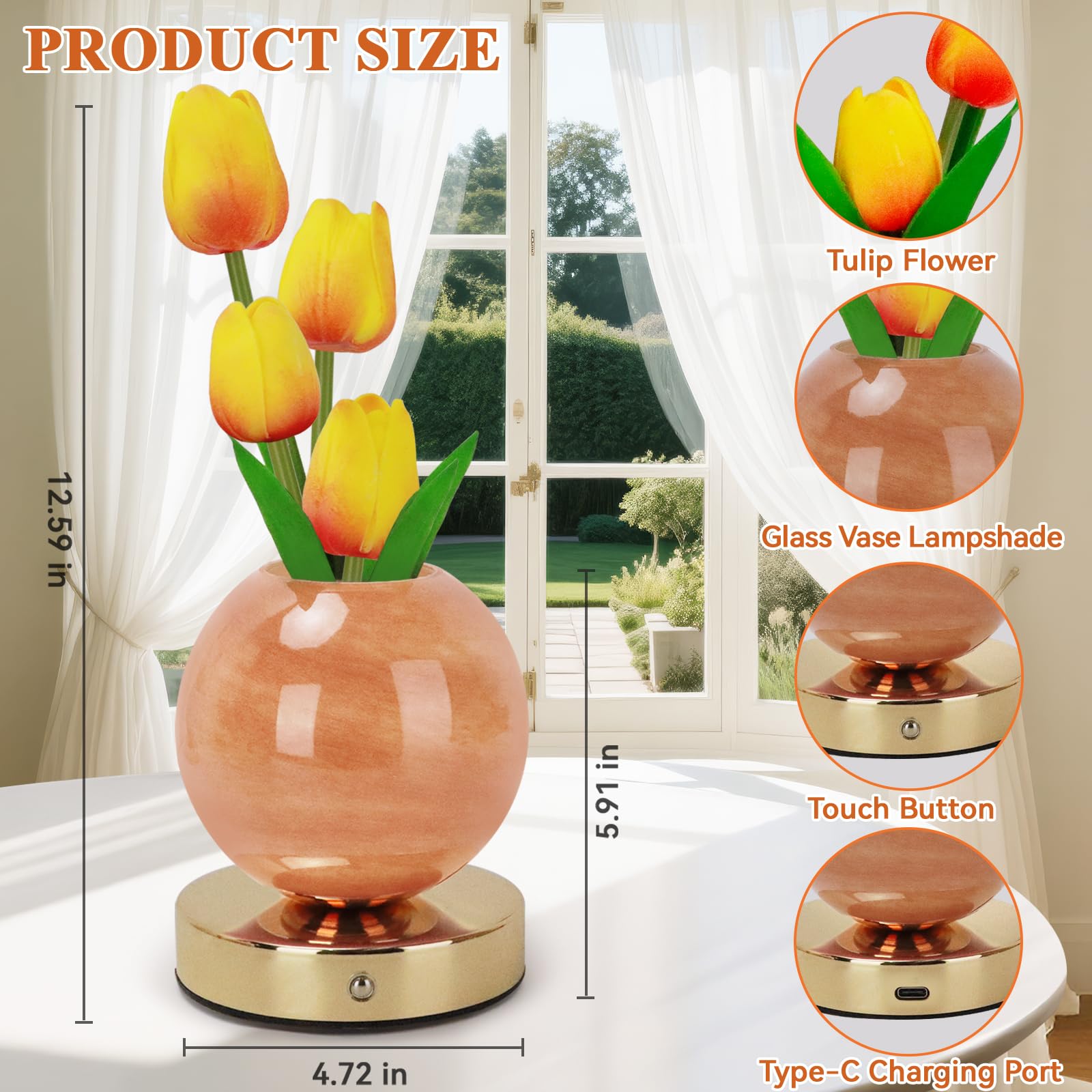 Flower-shaped night light