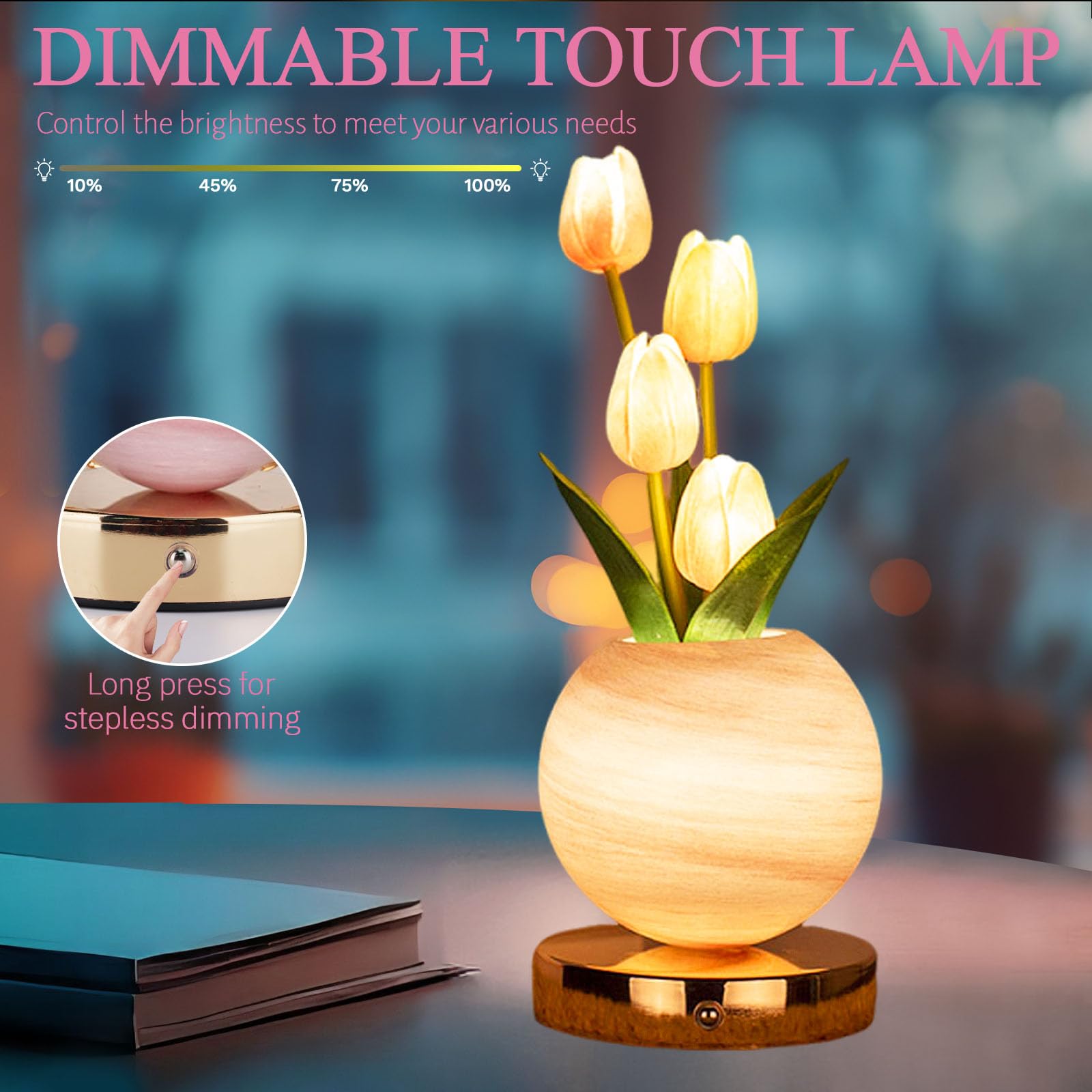 Flower-shaped night light