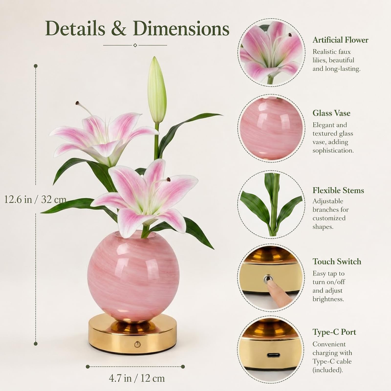 Flower-shaped night light
