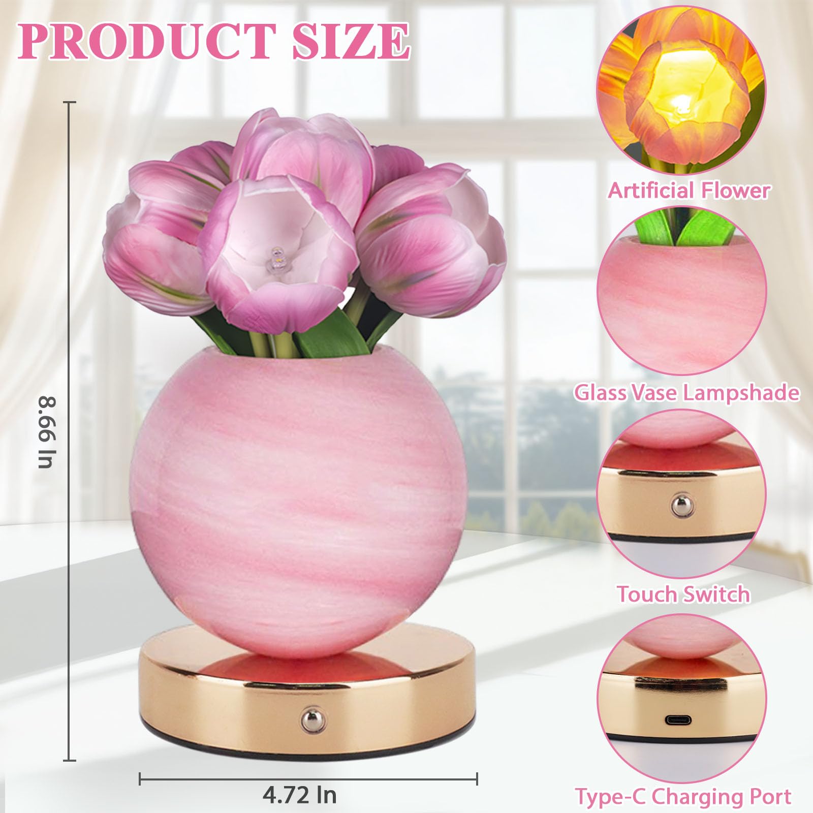 Flower-shaped night light