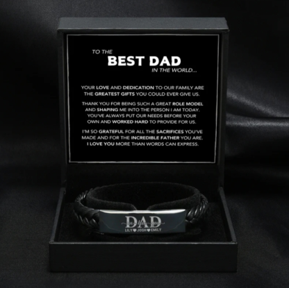 "Dad, We Love You" Family Bond Personalized Bracelet Set