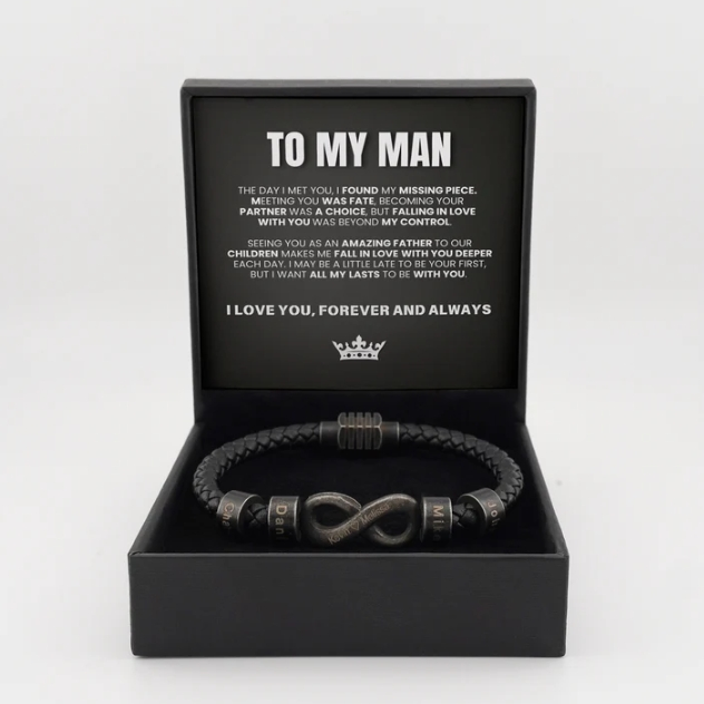 Infinity Love Bead Bracelet for Dad