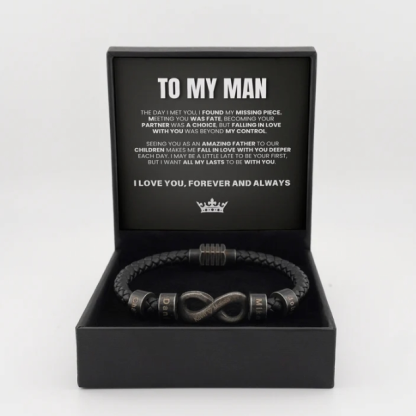 Infinity Love Bead Bracelet for Dad