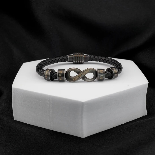Infinity Love Bead Bracelet for Dad