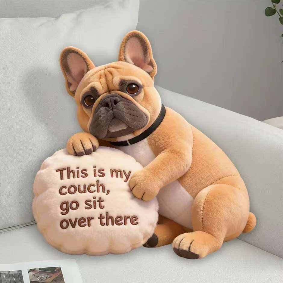 This Is My Couch - Personalized Dog Faux Fur Shaped Pillow