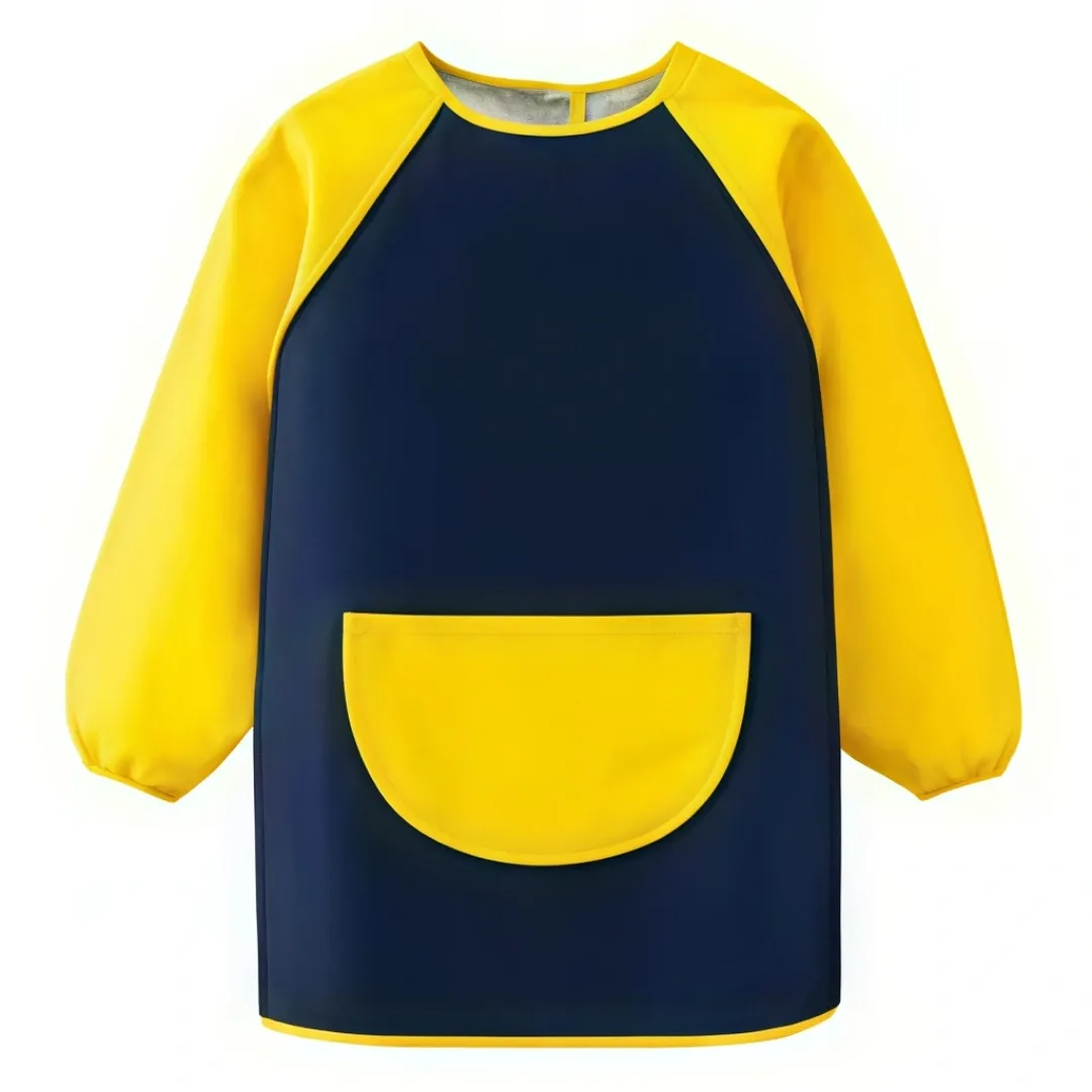 Personalized Bunny Ears Highland Cow Kid Painting Baking Apron with Name and Front Pocket Outdoor Activities Easter Gift for Kids