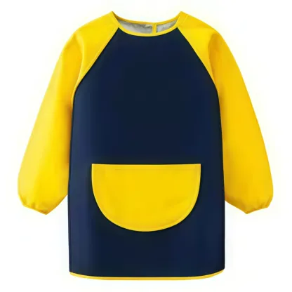 Personalized Bunny Ears Highland Cow Kid Painting Baking Apron with Name and Front Pocket Outdoor Activities Easter Gift for Kids