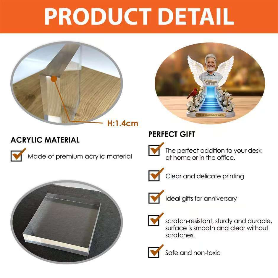 Memorial Gift - Personalized Memorial Custom Shaped Acrylic Plaque