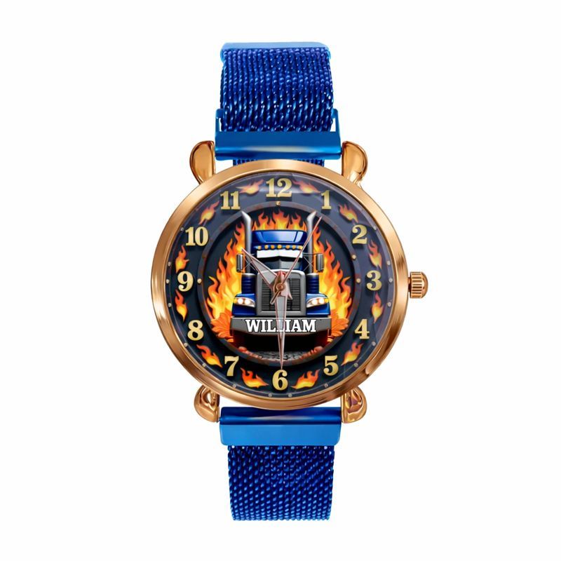 Trucker's Pride Custom Watch - Personalized Name - Gifts for Truckers