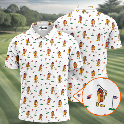 [Copy]We The People 1776-2026 White Golf Shirt, 250th Anniversary Patriotic Golf Shirt, Golf Shirts For Men, Polo For Men