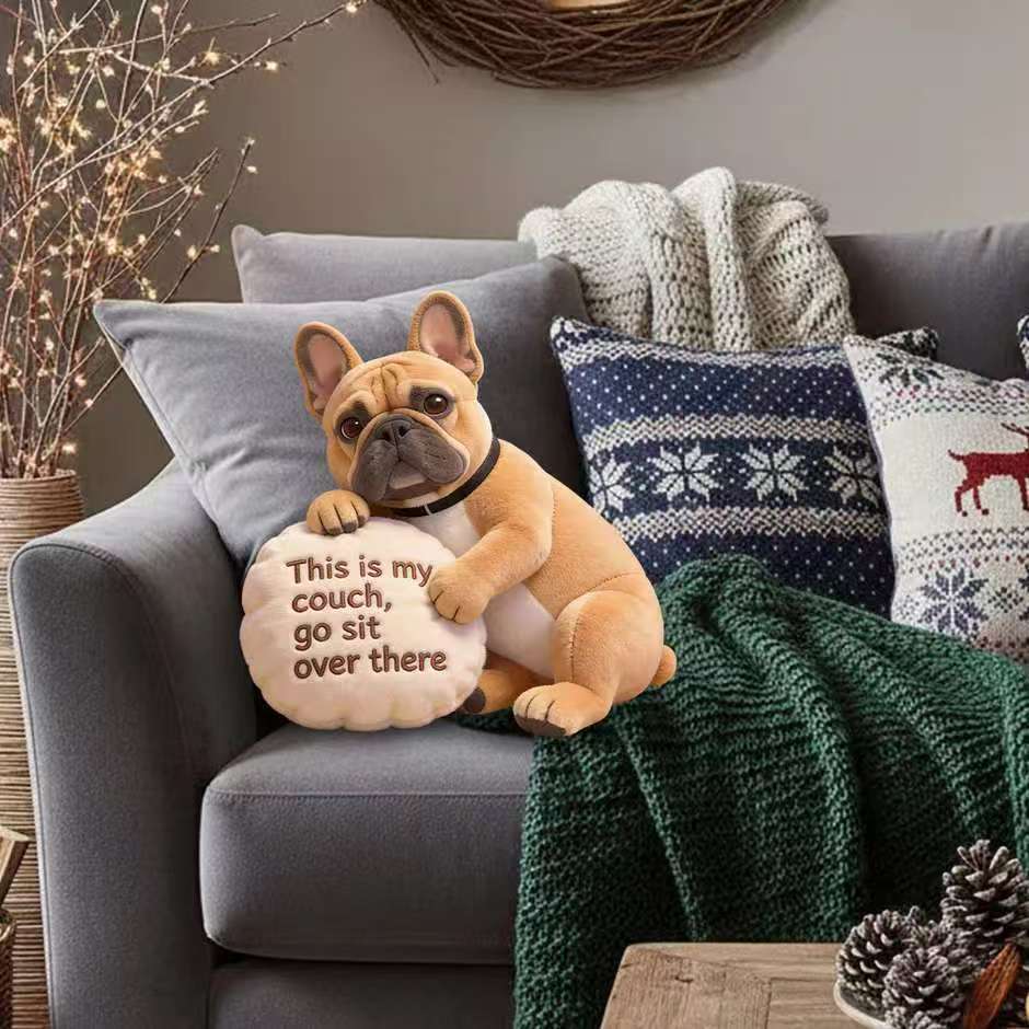 This Is My Couch - Personalized Dog Faux Fur Shaped Pillow