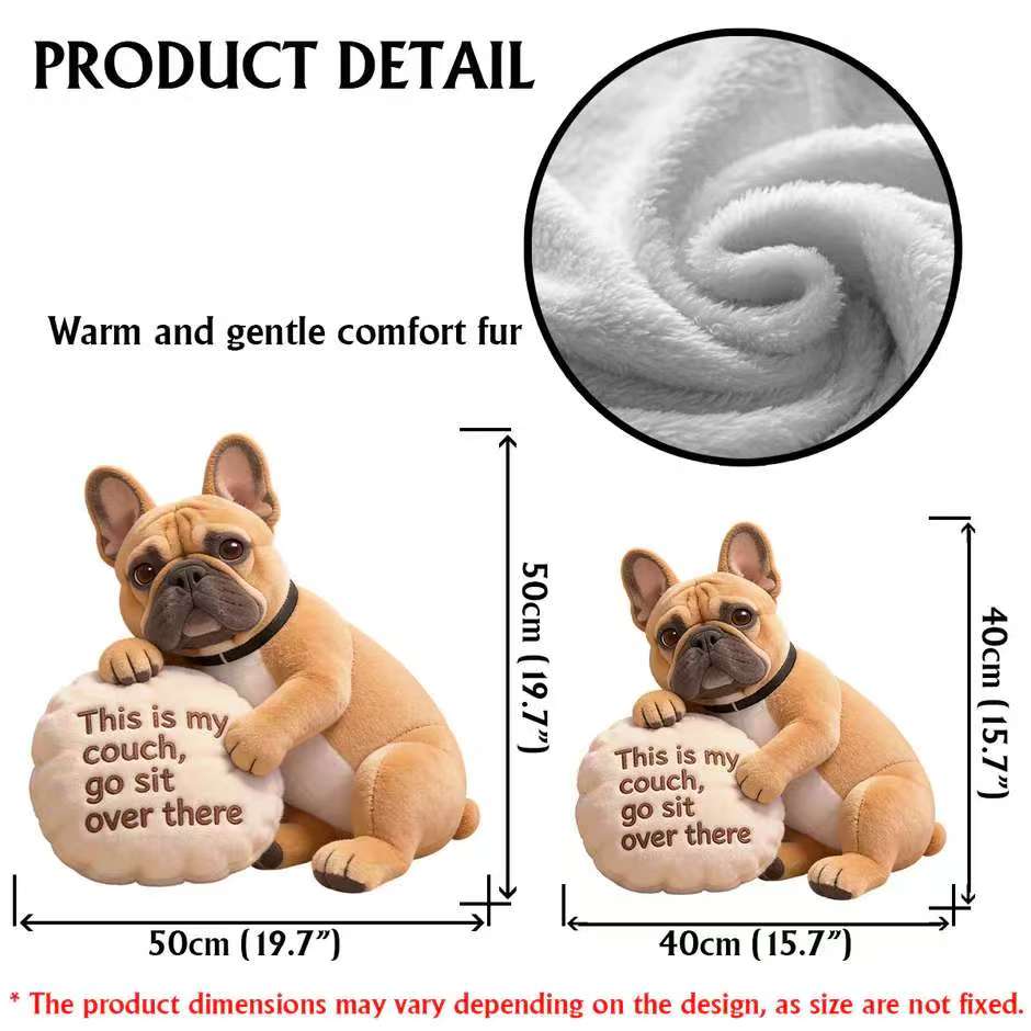 This Is My Couch - Personalized Dog Faux Fur Shaped Pillow