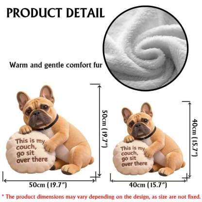 This Is My Couch - Personalized Dog Faux Fur Shaped Pillow