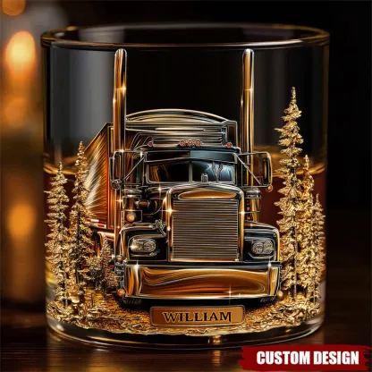 Best Truck Driver - Personalized Trucker Whiskey Glass