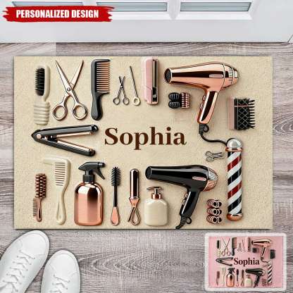 Proud Hair Stylist-Personalized Hairdresser Doormat