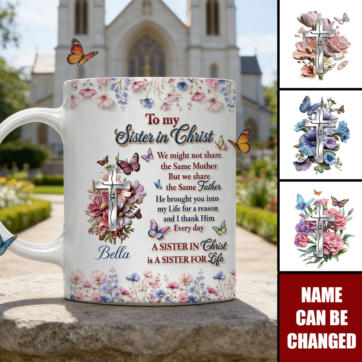 To My Sister In Christ - Personalized Ceramic Coffee Mug