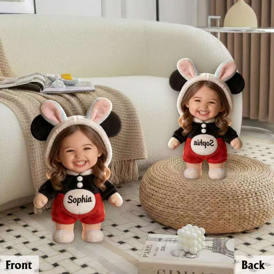 Any Photo Nana's Peeps Gift For Mom, Grandma - Personalized Kid Premium Faux Fur Pillow