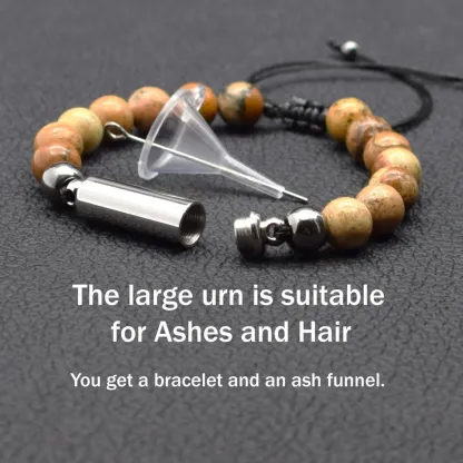 Cremation Jewelry Urn Bracelet Rainbow Bridge Dog Pet Personalized Memorial Bracelet Pet Loss Gifts Pets Ashes Jewelry Cat Dog Hair Keepsake