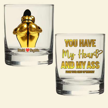 You Have My Heart Round Glass - Personalized Gifts For Couples