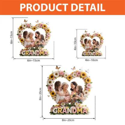 Love Mom, Grandma Gift - Personalized Mother Custom Shaped Acrylic Plaque