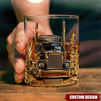 Best Truck Driver - Personalized Trucker Whiskey Glass
