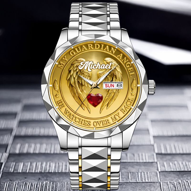 Guardian Angel Customized Watch - Personalized Name - Gift For Family, Lovers, Friends