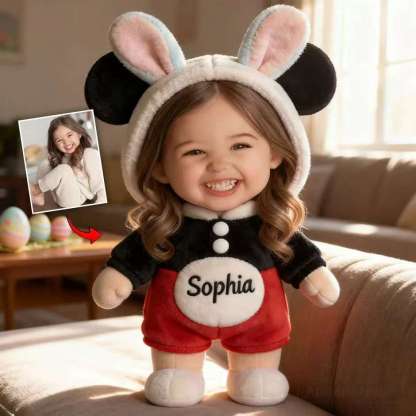 Any Photo Nana's Peeps Gift For Mom, Grandma - Personalized Kid Premium Faux Fur Pillow