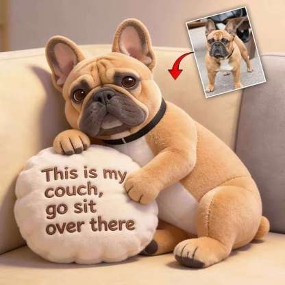 This Is My Couch - Personalized Dog Faux Fur Shaped Pillow