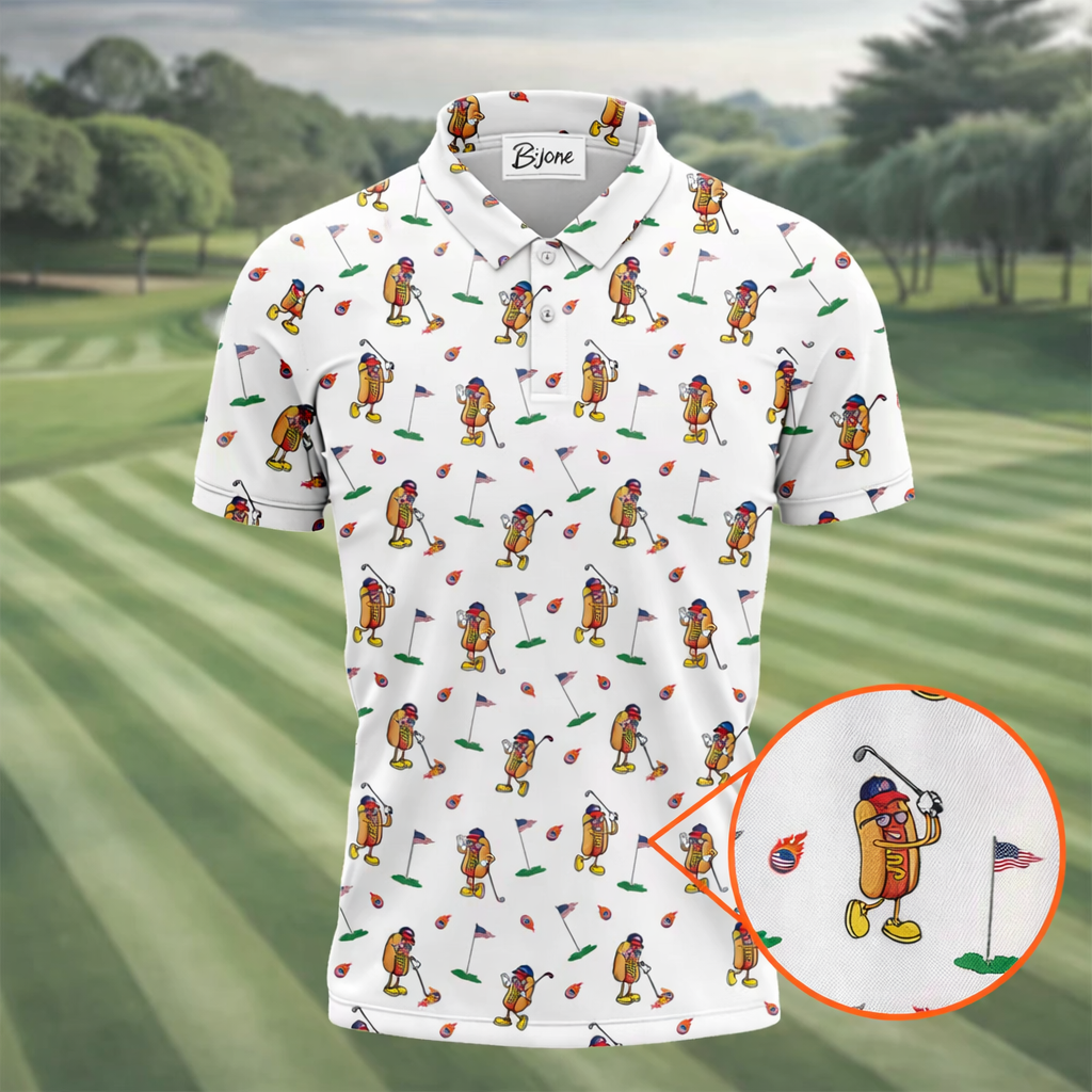 [Copy]We The People 1776-2026 White Golf Shirt, 250th Anniversary Patriotic Golf Shirt, Golf Shirts For Men, Polo For Men