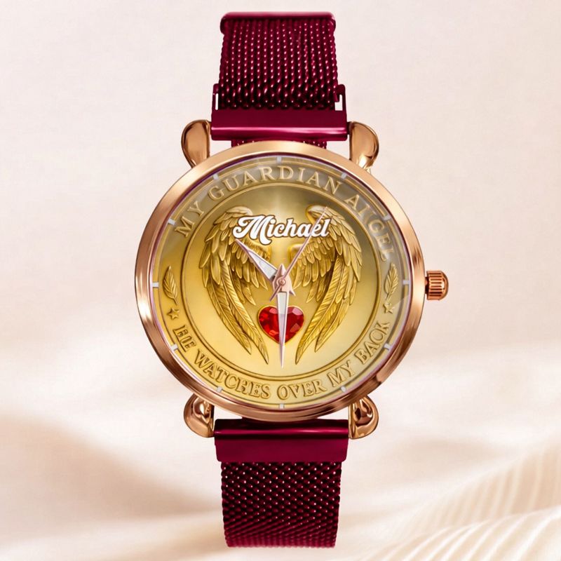 Guardian Angel Customized Watch - Personalized Name - Gift For Family, Lovers, Friends