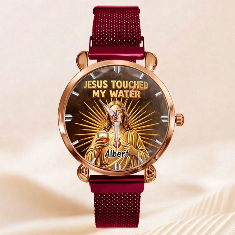 Funny Jesus Makes Magical Drink Customized Watch - Personalized Name – Meaningful Gift Of Faith