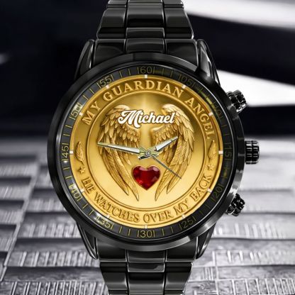 Guardian Angel Customized Watch - Personalized Name - Gift For Family, Lovers, Friends