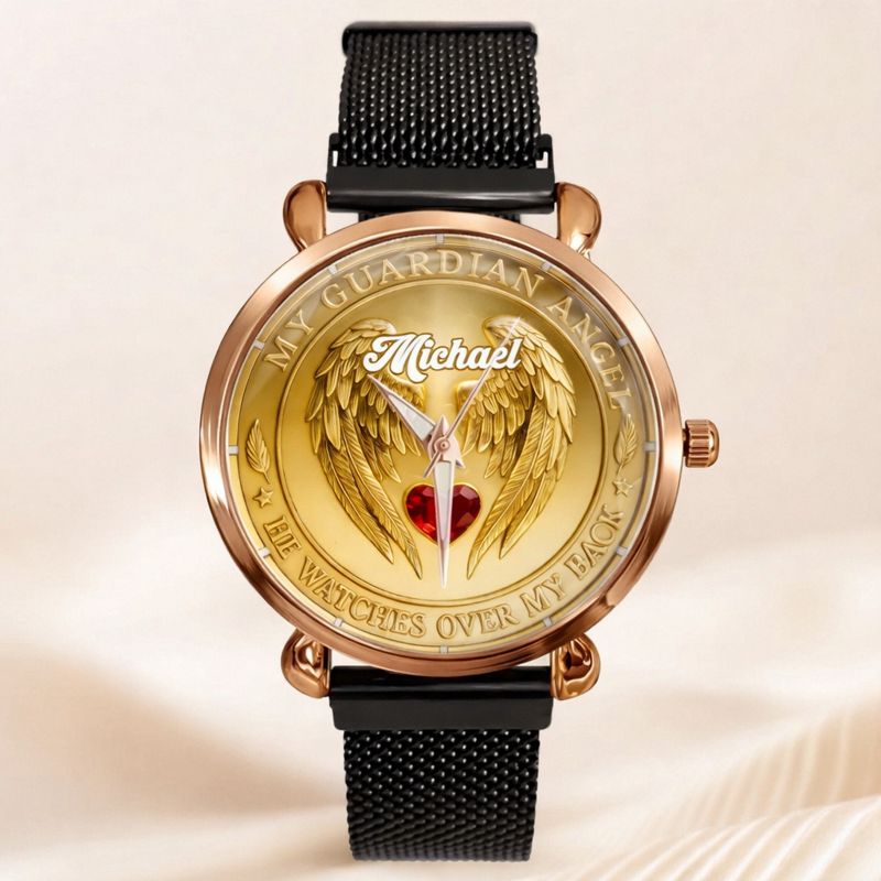 Guardian Angel Customized Watch - Personalized Name - Gift For Family, Lovers, Friends