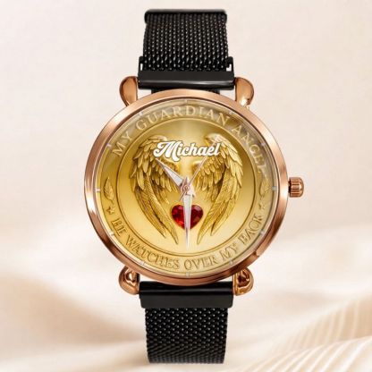 Guardian Angel Customized Watch - Personalized Name - Gift For Family, Lovers, Friends