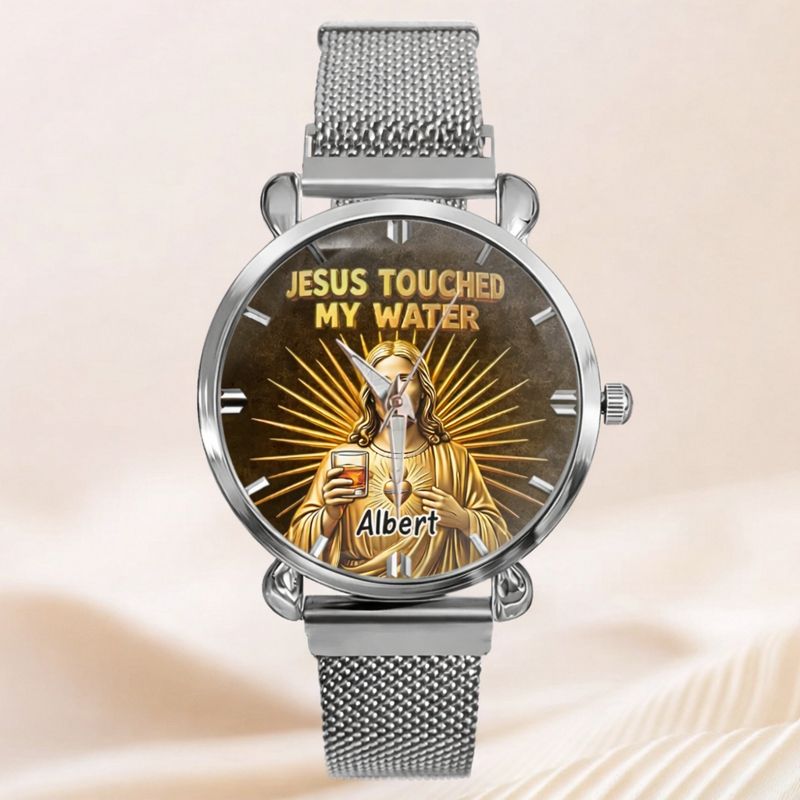 Funny Jesus Makes Magical Drink Customized Watch - Personalized Name – Meaningful Gift Of Faith