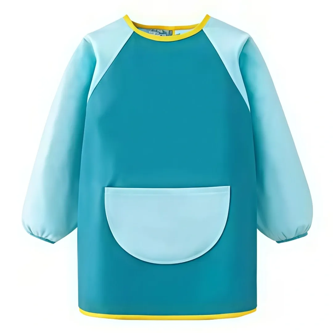 Personalized Bunny Ears Highland Cow Kid Painting Baking Apron with Name and Front Pocket Outdoor Activities Easter Gift for Kids