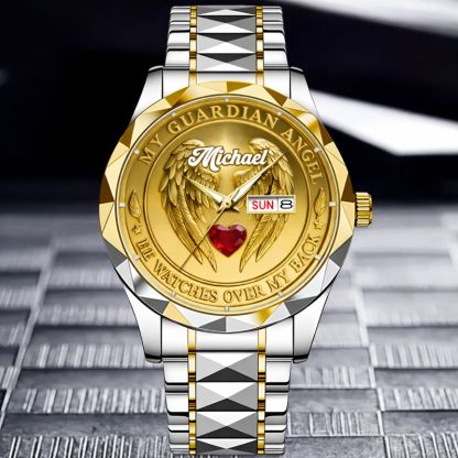 Guardian Angel Customized Watch - Personalized Name - Gift For Family, Lovers, Friends