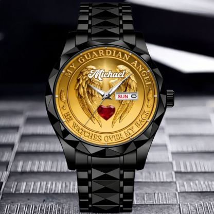 Guardian Angel Customized Watch - Personalized Name - Gift For Family, Lovers, Friends