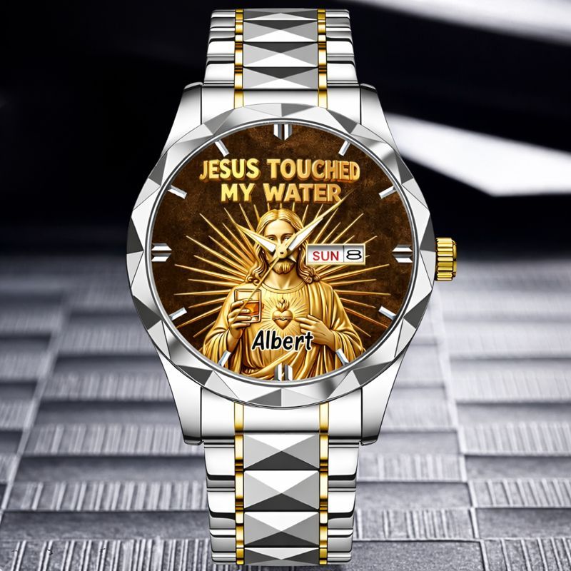 Funny Jesus Makes Magical Drink Customized Watch - Personalized Name – Meaningful Gift Of Faith