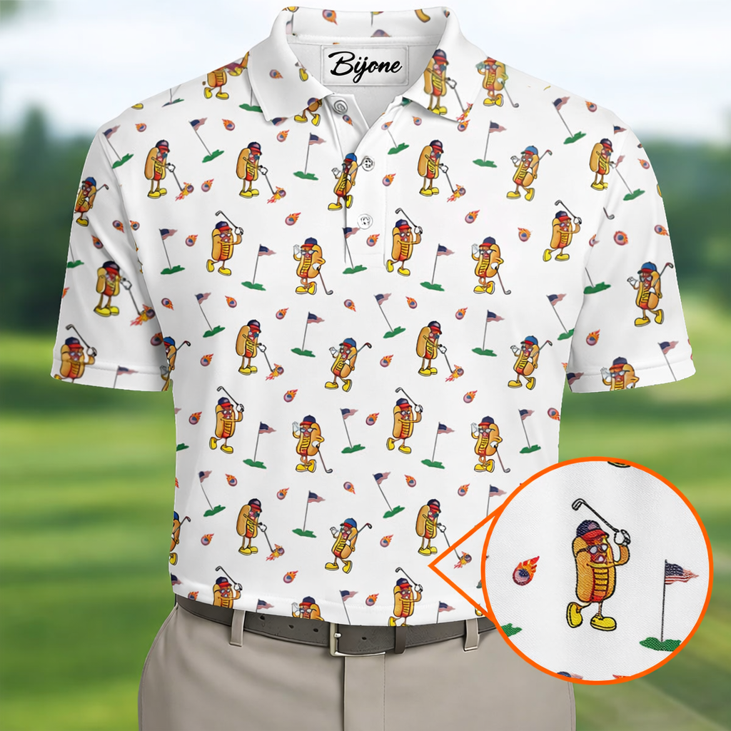 [Copy]We The People 1776-2026 White Golf Shirt, 250th Anniversary Patriotic Golf Shirt, Golf Shirts For Men, Polo For Men