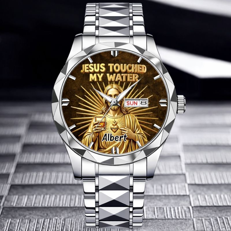Funny Jesus Makes Magical Drink Customized Watch - Personalized Name – Meaningful Gift Of Faith