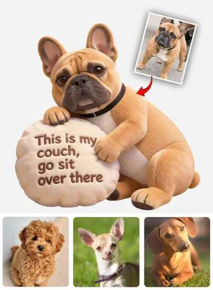 This Is My Couch - Personalized Dog Faux Fur Shaped Pillow