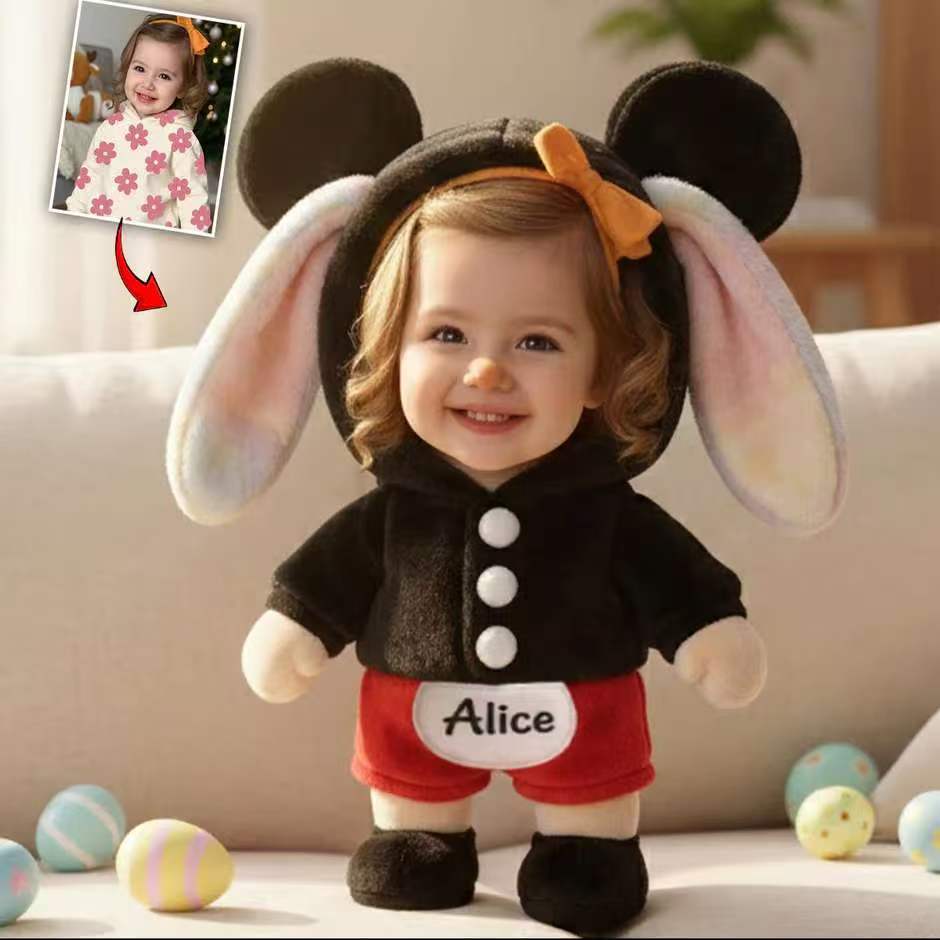 Any Photo Nana's Peeps Gift For Mom, Grandma - Personalized Kid Premium Faux Fur Pillow