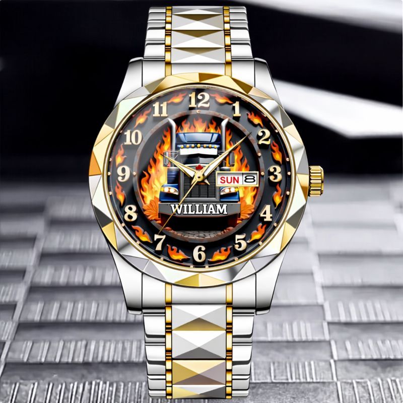 Trucker's Pride Custom Watch - Personalized Name - Gifts for Truckers