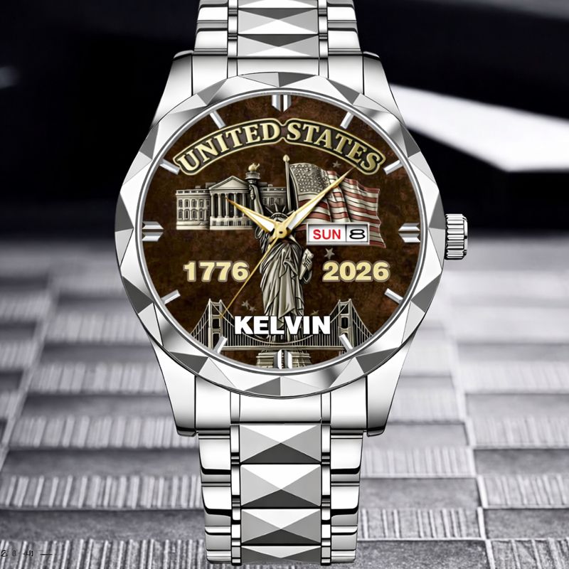 My Pride Is United States Customized Watch - Personalized Name And Year - Exclusive Gift For Americans