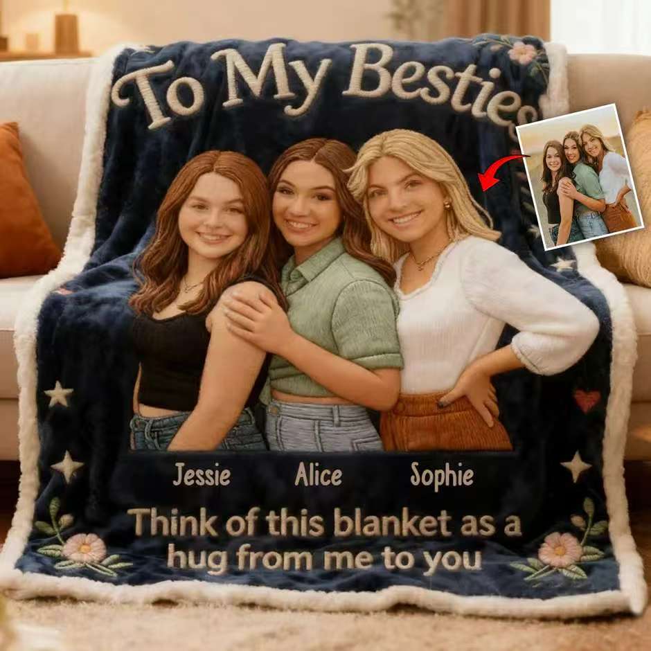 Custom From Any Photo - Personalized Bestie Blanket