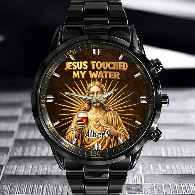 Funny Jesus Makes Magical Drink Customized Watch - Personalized Name – Meaningful Gift Of Faith